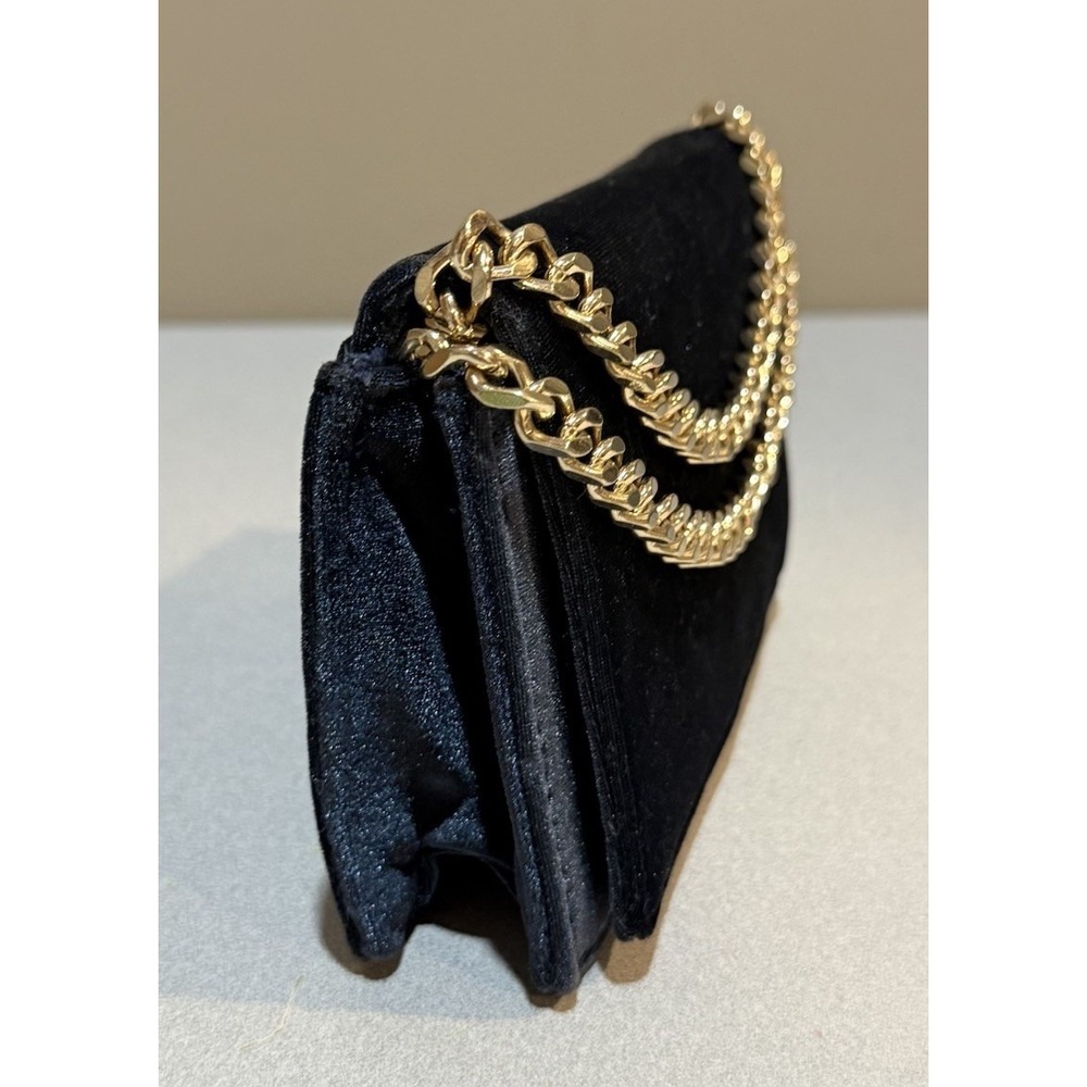Anthropologie Velvet Crossbody Wallet inner mirror‎ slip pocket Magnetic closure - Picture 3 of 10